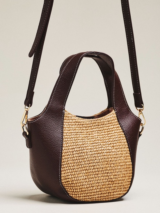 Anthropologie Handbags - Anthropologie Sonia Mini Slouchy Tote Bag :Raffia Edition